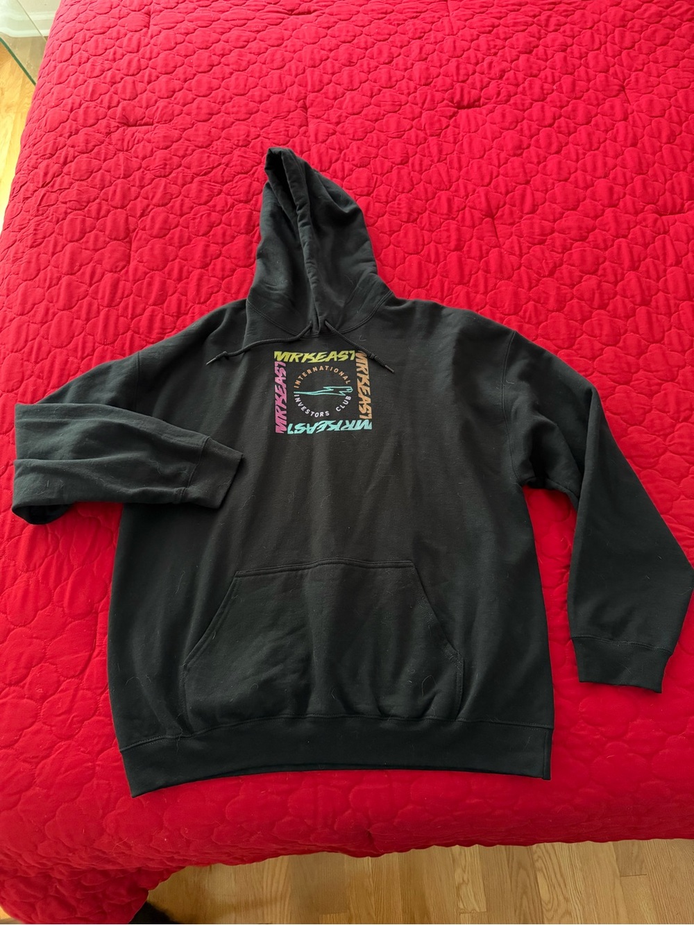 Mr Beast Black Hoodie International Investors Club - Size XL